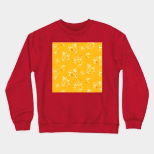 Marigold Abstract Faces Crewneck Sweatshirt